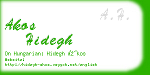 akos hidegh business card